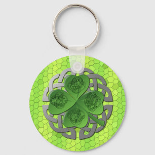 Shamrock - Celtic Knot - 4 Evangelisten Sleutelhanger