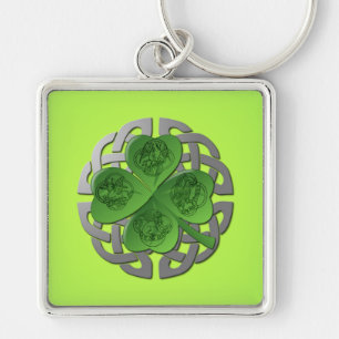 Shamrock - Celtic Knot - 4 Evangelisten Sleutelhanger