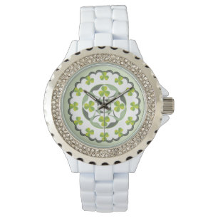 Shamrock Celtic Knot Clover Horloge