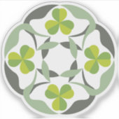 Shamrock Celtic Knot Geïnspireerd St. Patrick's Da Sticker (Voorkant)
