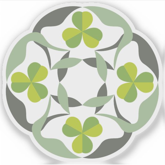Shamrock Celtic Knot Geïnspireerd St. Patrick's Da Sticker (Voorkant)