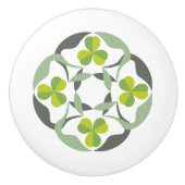 Shamrock Celtic Knot Graphic Keramische Knop (Voorkant)