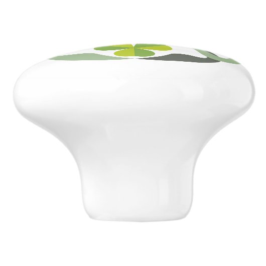 Shamrock Celtic Knot Graphic Keramische Knop (Zijkant)