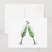 Shamrock Champagne Briefkaart (Voorkant / Achterkant)