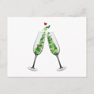 Shamrock Champagne Briefkaart
