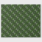 Shamrock Checkerboard Patroon Cadeaupapier (Vlak)