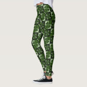 Shamrock Checkerboard Patroon Leggings (Links)