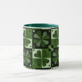 Shamrock Checkerboard Patroon Mok (Midden)