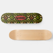 Shamrock Checkerboard Patroon Persoonlijk Skateboard (Horizontaal)