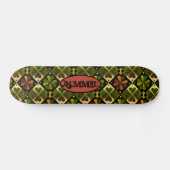 Shamrock Checkerboard Patroon Persoonlijk Skateboard (Horizontaal)