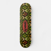 Shamrock Checkerboard Patroon Persoonlijk Skateboard (Voorkant)
