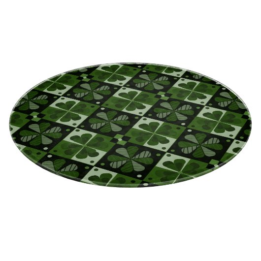 Shamrock Checkerboard Patroon Snijplank (Hoek)