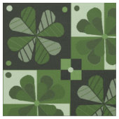 Shamrock Checkerboard Patroon Stof (Close Up)