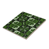 Shamrock Checkerboard Patroon Tegeltje (Zijkant)