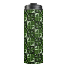 Shamrock Checkerboard Patroon Thermosbeker