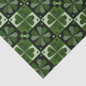 Shamrock Checkerboard Patroon Tissuepapier (Detail)