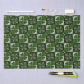 Shamrock Checkerboard Patroon Tissuepapier (Craft)