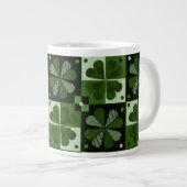 Shamrock Checkerboard Pattern-Mok Grote Koffiekop (Voorkant rechts)