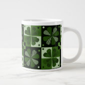 Shamrock Checkerboard Pattern-Mok Grote Koffiekop (Rechts)