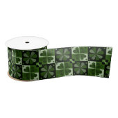 Shamrock Checkerboard Satijnen Lint (Spoel)