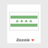 Shamrock Chicago Vlag Sticker (Vel)