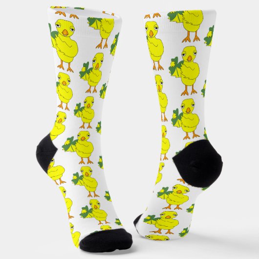 Shamrock Chick Pattern Sokken (Gebogen)