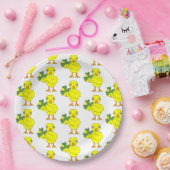 Shamrock Chick Pattern Sokken Papieren Bordje (Feest)