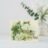 Shamrock Church Village St Patrick's Day C Briefkaart (Staand voorkant)