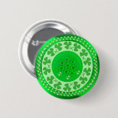Shamrock Circle Ronde Button 5,7 Cm (Voorkant /achterkant)