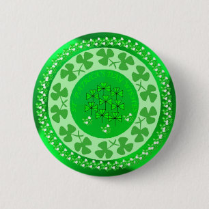 Shamrock Circle Ronde Button 5,7 Cm