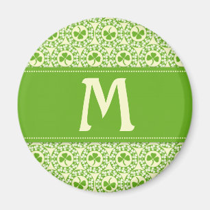 Shamrock Circles Monogram A Magneet