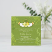 Shamrock Claddagh Heart Irish Vrijgezellenfeest Kaart (Staand voorkant)