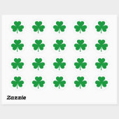 Shamrock Classic Round Sticker (Vel)