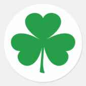 Shamrock Classic Round Sticker (Voorkant)