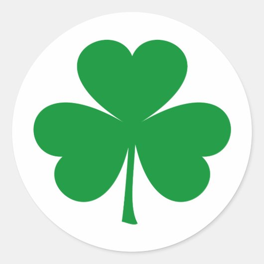 Shamrock Classic Round Sticker (Voorkant)