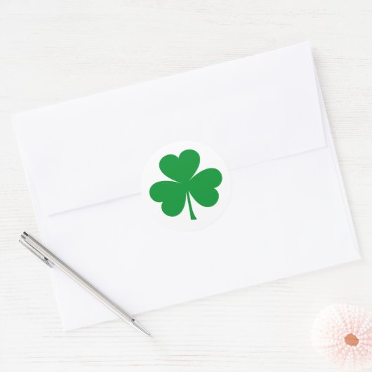 Shamrock Classic Round Sticker (Envelop)
