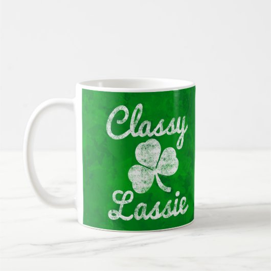 Shamrock Classy Lassie St. Patricks Day Koffiemok (Links)