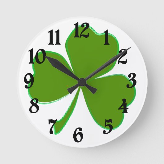 Shamrock Clock Ronde Klok (Voorkant)