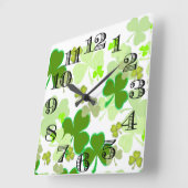 Shamrock Clock Vierkante Klok (Hoek)