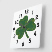 Shamrock Clock Vierkante Klok (Hoek)