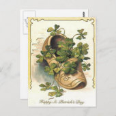 Shamrock Clog St Patrick's Day Kaart (Voorkant / Achterkant)
