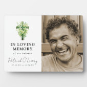 Shamrock Clover Cross Memorial Foto Fotoplaat (voorkant)