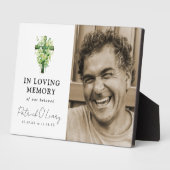 Shamrock Clover Cross Memorial Foto Fotoplaat (Zijkant)