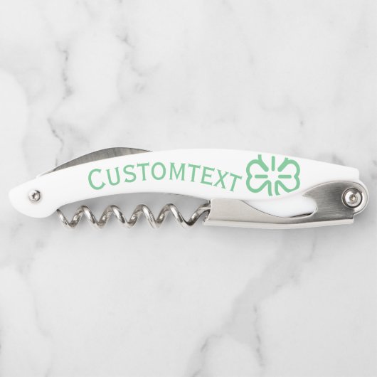 Shamrock Clover Custom Kurkentrekker (Achterkant)