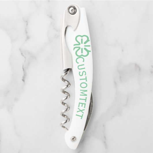 Shamrock Clover Custom Kurkentrekker (Voorkant)