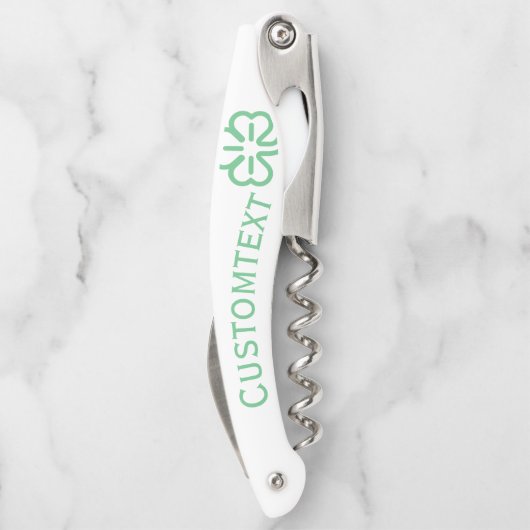 Shamrock Clover Custom Kurkentrekker (Achterkant)