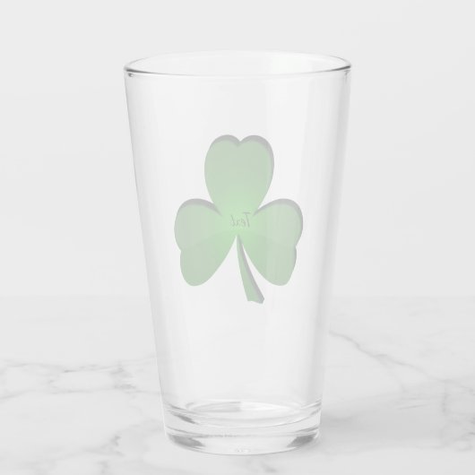 Shamrock Clover Design Drink glas (Achterkant)