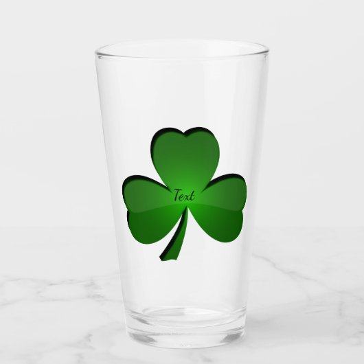 Shamrock Clover Design Drink glas (Voorkant)