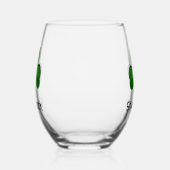 Shamrock Clover Design Stemless wijnglas Wijnglas Zonder Voet (Rechts)