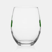 Shamrock Clover Design Stemless wijnglas Wijnglas Zonder Voet (Links)